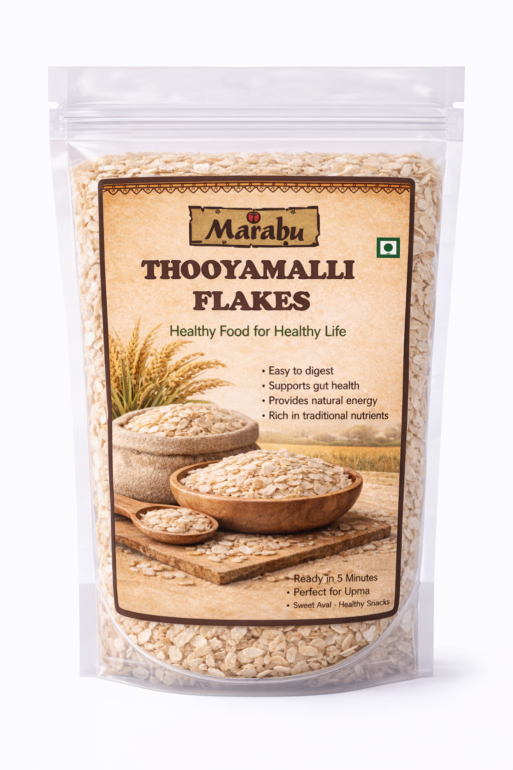 Thooyamalli Flakes | Aval (Thick)